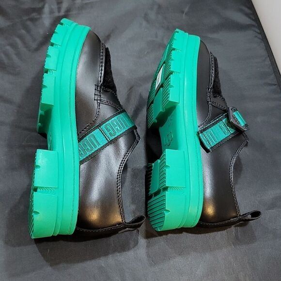 NEW UGG ASHTON SHOE PLUSH EMERALD GREEN WATERPROOF LEATHER SHOES S2 - Picture 13 of 16